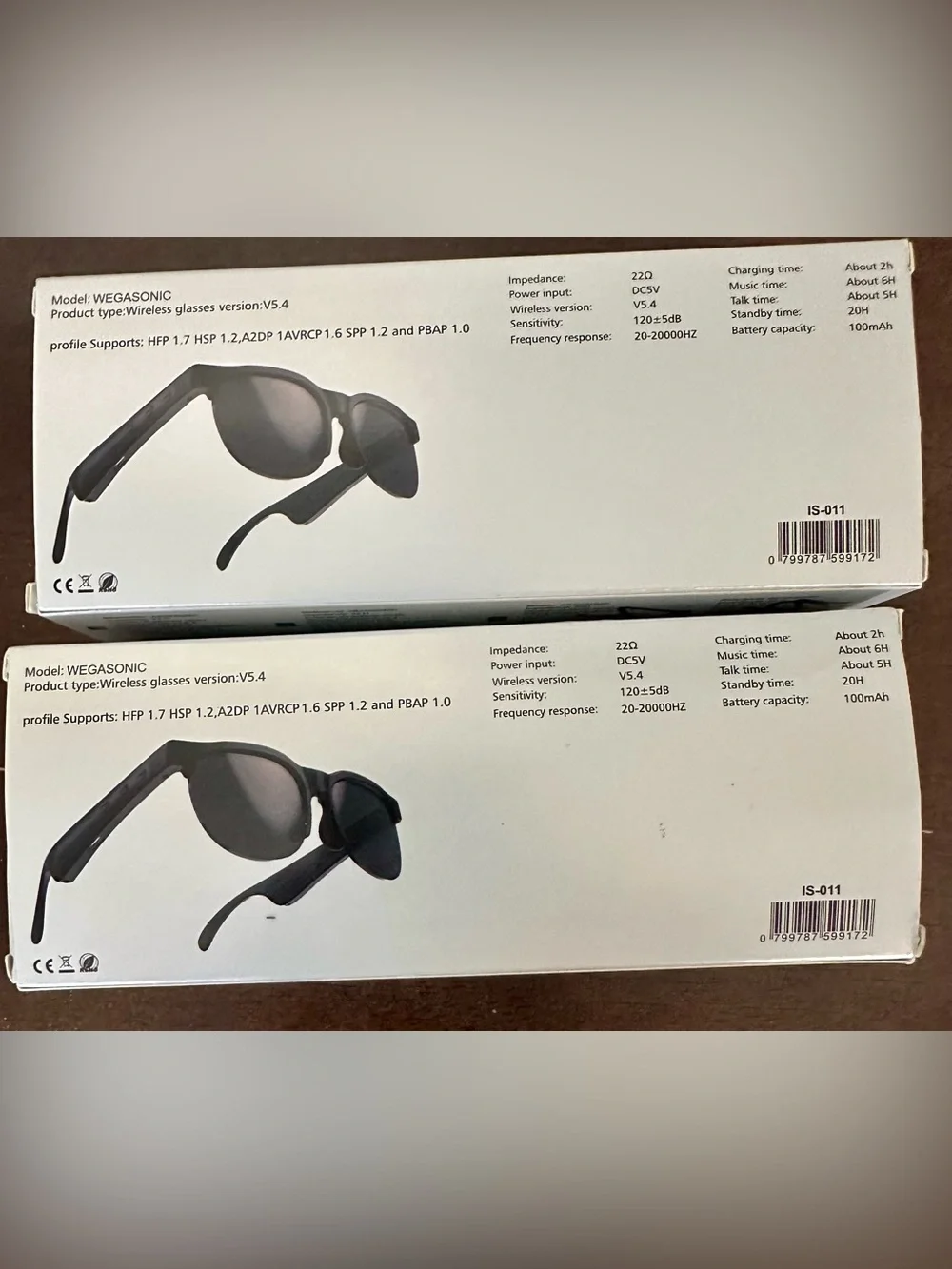 AI Smart Audio Sunglasses Bluetooth 2 PACK